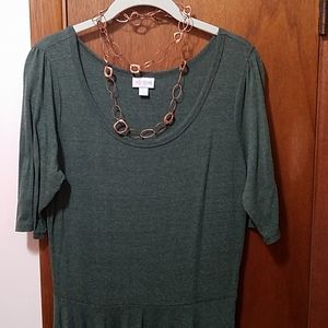 LulaRoe Nicole Green Dress